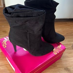 Candie’s Black Heel Booties